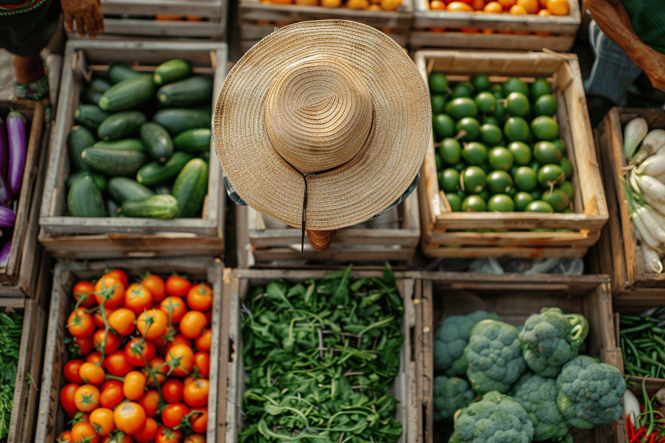 Je vends des légumes sur le marché