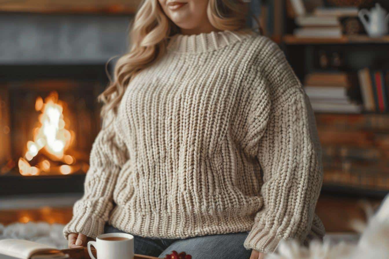 Pull grande taille femme, il tient chaud