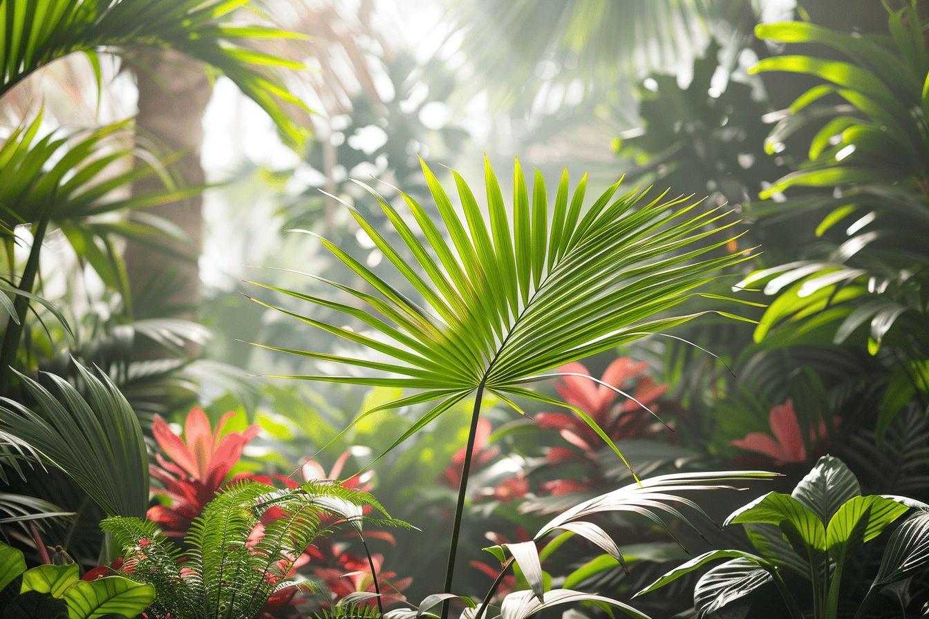 Quelles sont les meilleures plantes à associer avec un palmier pour créer un jardin exotique ?